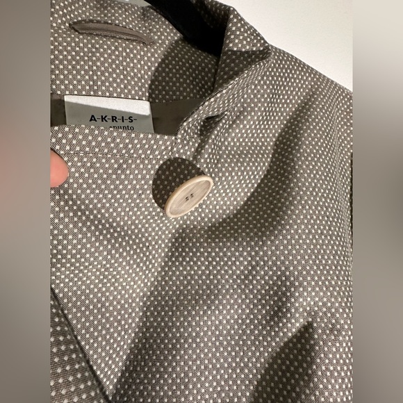 Akris Punto cotton taupe/white dot blazer - size 8 - Picture 6 of 12